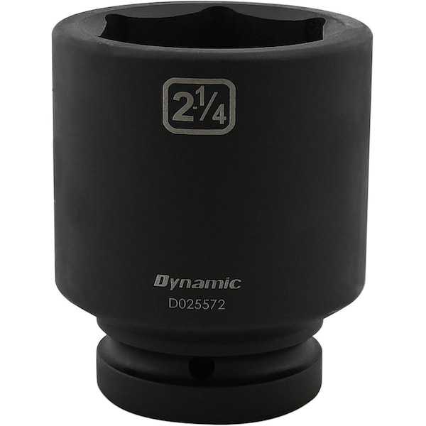 1" Drive Deep Socket, Black Phosphate, Tools 2-1/4" X 1" Drive, 6 Point Deep Length
